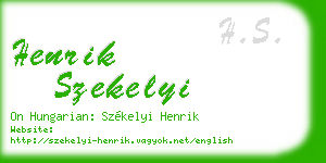 henrik szekelyi business card